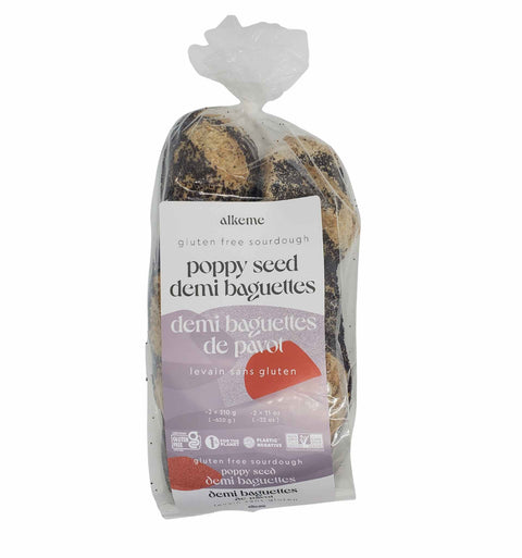 Alkeme - Gluten Free Poppy Seed Demi Baguette (2 per pack)