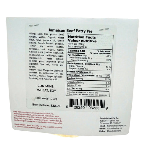 Case of 7 - Limited Edition - Jamaican Beef Patty Pie
