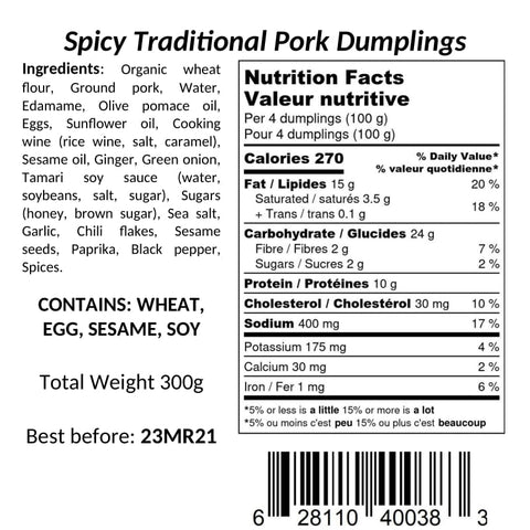 Honest Dumplings - Limited Edition - Sichuan Pork Dumplings
