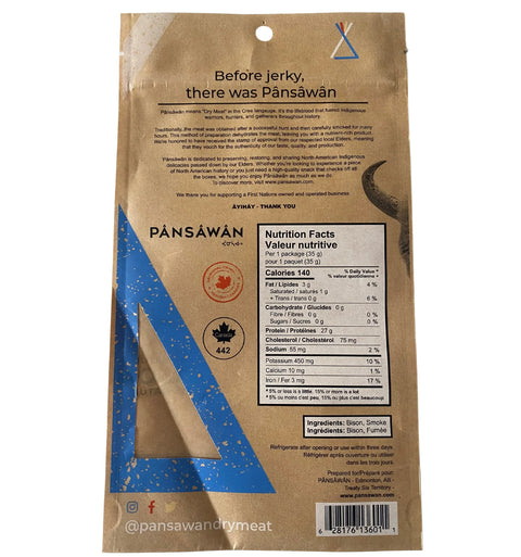 Pansawan - Dry 100% Natural Bison Meat 70g
